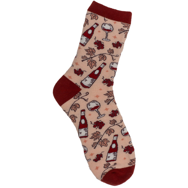 Red and white wine socks, 2 pairs