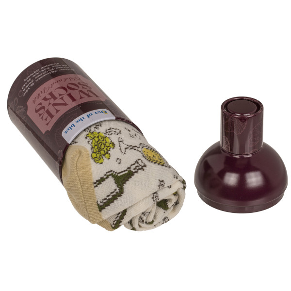 Red and white wine socks, 2 pairs