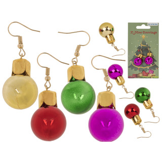 Festive Earrings ,,Christmas Tree Decorations''