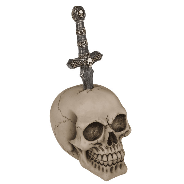 Skull-Shaped Money Box with Sword Skull-Shaped Money Box with Sword
