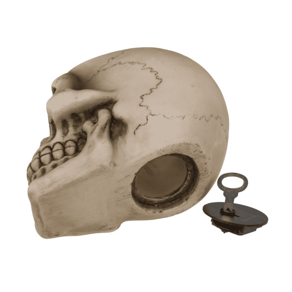 Skull-Shaped Money Box with Sword Skull-Shaped Money Box with Sword