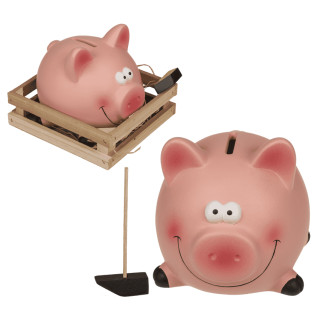Piggy bank with hammer "Cheerful"