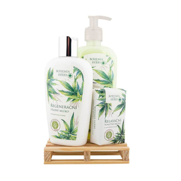 Cosmetic Gift Set "Hemp SPA" (Liquid Soap 300ml + Body Lotion 250ml + Soap 100g) Cosmetic Gift Set "Hemp SPA" (Liquid Soap 300ml + Body Lotion 250ml + Soap 100g)