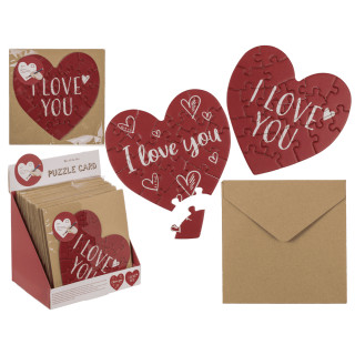 Heart-Shaped Card - Puzzle "Love"