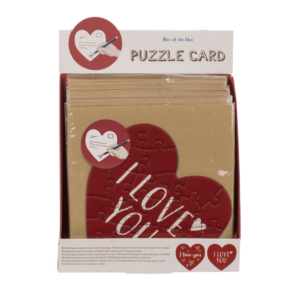 Heart-Shaped Card - Puzzle "Love"