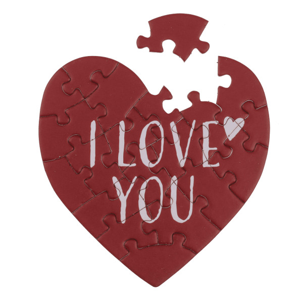 Heart-Shaped Card - Puzzle "Love"