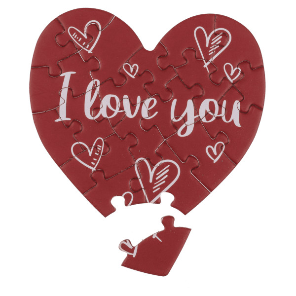 Heart-Shaped Card - Puzzle "Love"