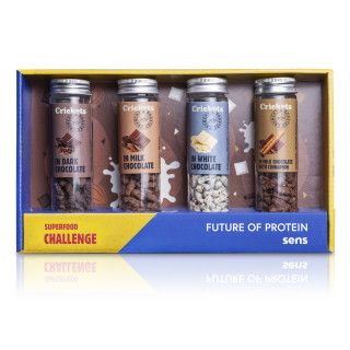 Gift Set of Crispy Roasted Crickets with Chocolate in Gift Box