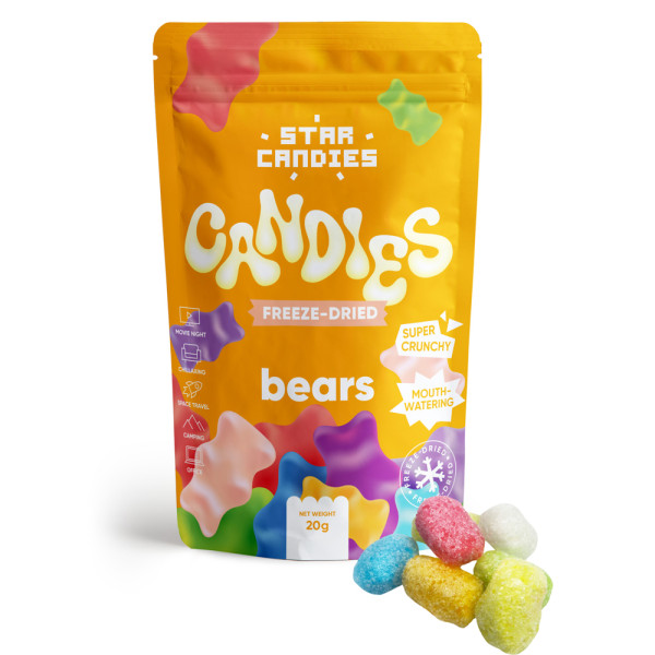 STAR CANDIES Freeze-Dried Gummies "Bears", 20g STAR CANDIES Freeze-Dried Gummies "Bears", 20g