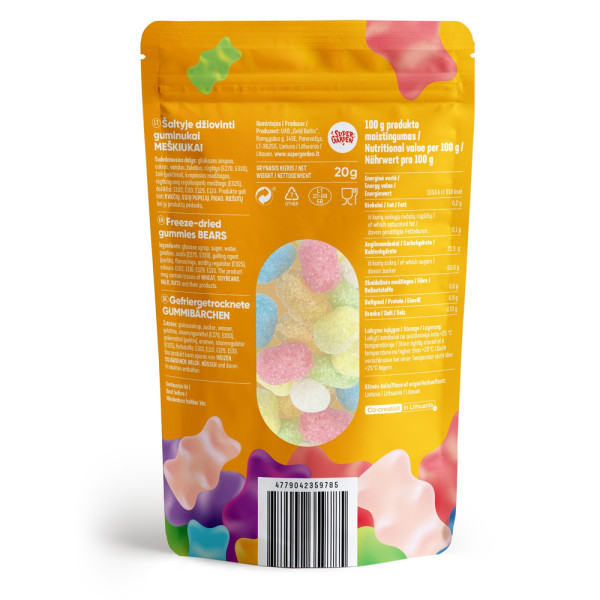 STAR CANDIES Freeze-Dried Gummies "Bears", 20g STAR CANDIES Freeze-Dried Gummies "Bears", 20g