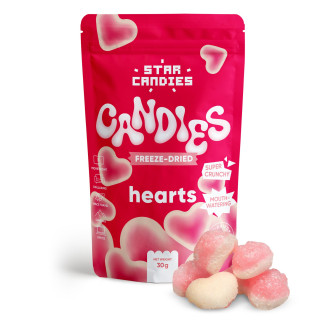 STAR CANDIES Freeze-Dried Gummies "Hearts", 30g