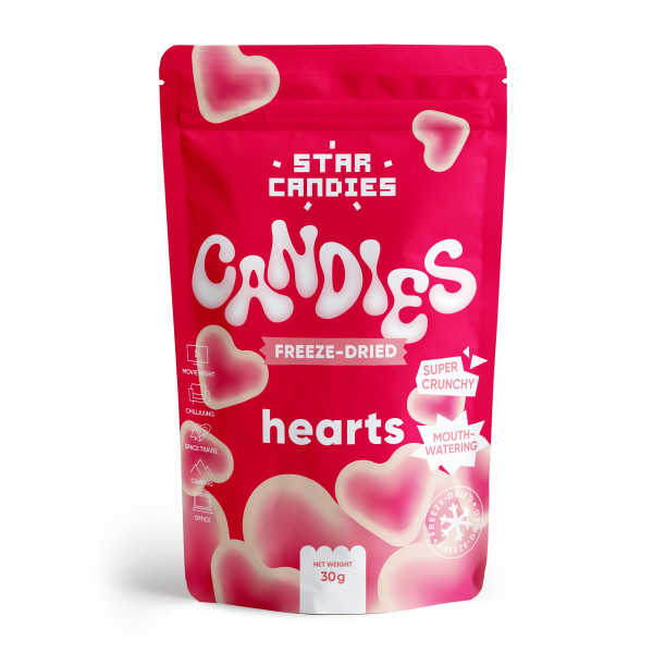 STAR CANDIES Freeze-Dried Gummies "Hearts", 30g STAR CANDIES Freeze-Dried Gummies "Hearts", 30g