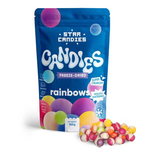 STAR CANDIES Freeze-Dried Candies "Rainbows", 120g STAR CANDIES Freeze-Dried Candies "Rainbows", 120g
