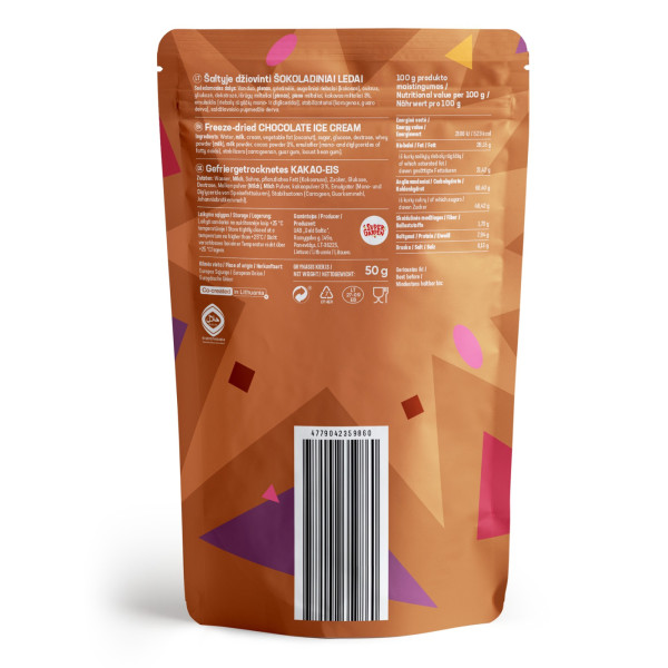 STAR CANDIES Freeze-Dried Chocolate Ice Cream, 50g