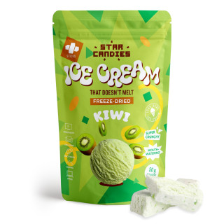 STAR CANDIES Freeze-Dried Kiwi-Flavored Ice Cream, 50g