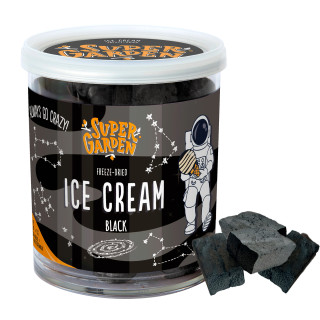 SUPER GARDEN Freeze-Dried Vanilla Black Ice Cream, 35g