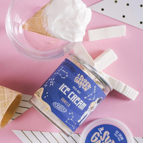 SUPER GARDEN Freeze-Dried Vanilla Ice Cream, 35g SUPER GARDEN Freeze-Dried Vanilla Ice Cream, 35g