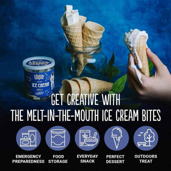 SUPER GARDEN Freeze-Dried Vanilla Ice Cream, 35g SUPER GARDEN Freeze-Dried Vanilla Ice Cream, 35g
