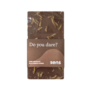 Dark Chocolate with Crispy Roasted Worms