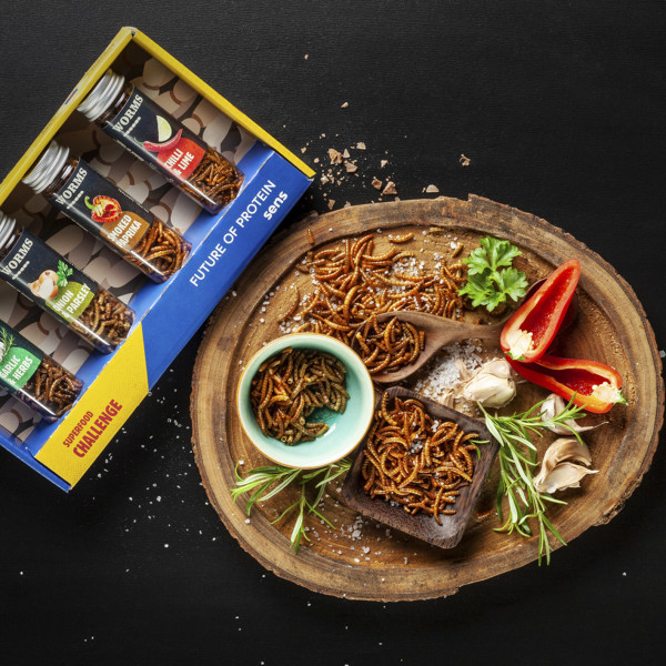 Gift Set of Crispy Roasted Worms in Gift Box
