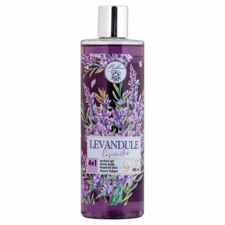 Shower Gel, Shampoo, Bath Foam, and Soap 4in1 "Lavender" (400ml)