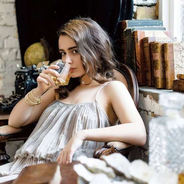 Crystal graphin and glass set "DELUXE DIAMOND"