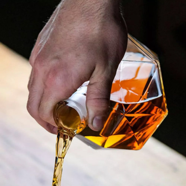 Crystal graphin and glass set "DELUXE DIAMOND"