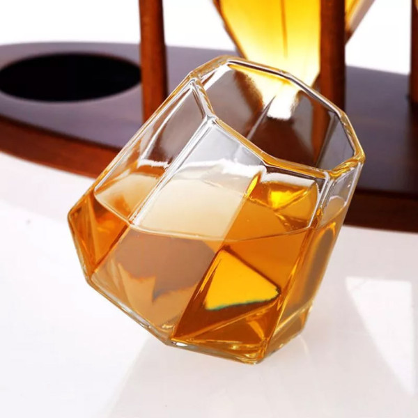 Crystal graphin and glass set "DELUXE DIAMOND"