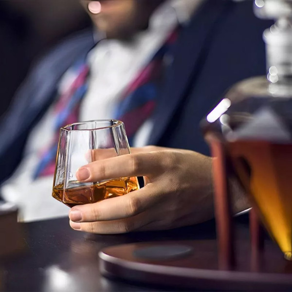 Crystal graphin and glass set "DELUXE DIAMOND"