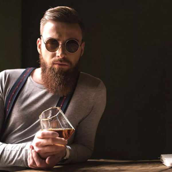 Crystal graphin and glass set "DELUXE DIAMOND"