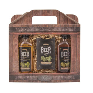 Cosmetic gift set "BEER SPA" - shower gel (100ml), shampoo (100ml) and bath salt (150g)