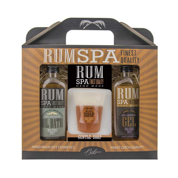 Cosmetic Gift Set "RUM SPA" - Shower Gel (100ml), Bath Foam (100ml), and Hand Soap (70g)