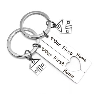 Metal keychain set "Our first home"