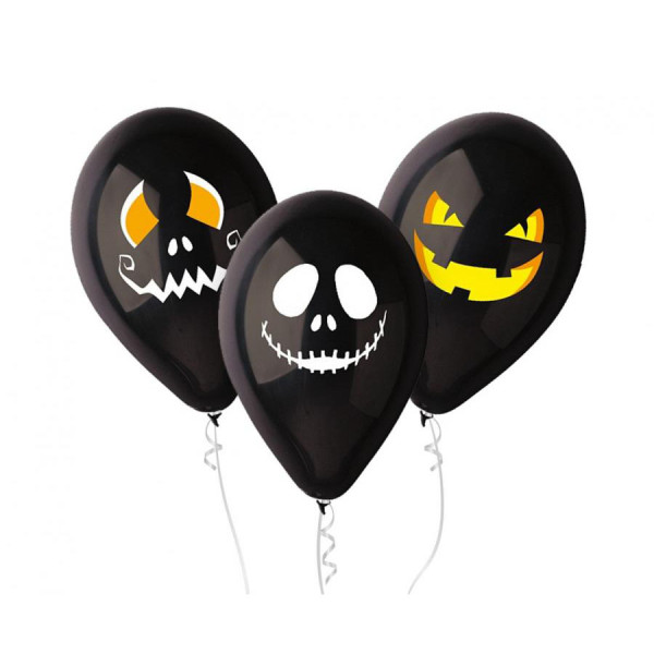 Premium Balloons "Halloween Faces" (3 pcs.) Premium Balloons "Halloween Faces" (3 pcs.)