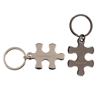 Metal Keychain Set "Together forever"