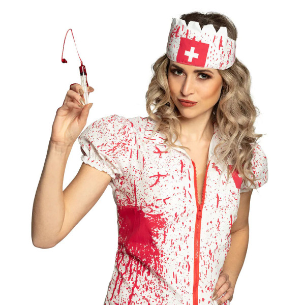Syringe and Fake Blood Set "Horror Nurse"