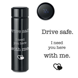 Vacuum Flask with Thermometer "Drive safe" (500ml)