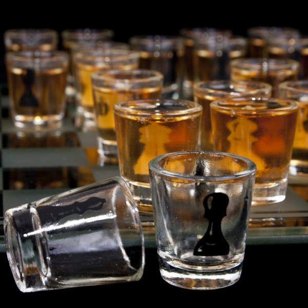 Glass Party Game "Checkers - Chess"