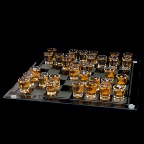 Glass Party Game "Checkers - Chess"