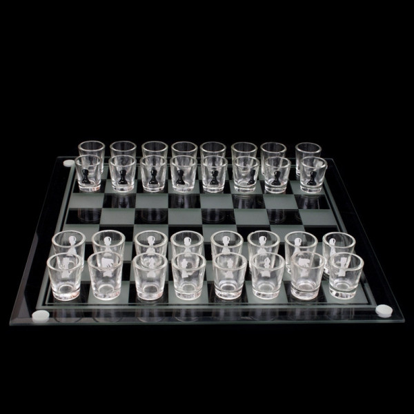 Glass Party Game "Checkers - Chess"