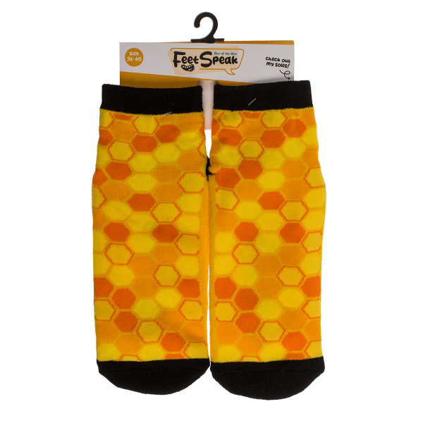 Socks with non-slip sole "Bee happy" Socks with non-slip sole "Bee happy"