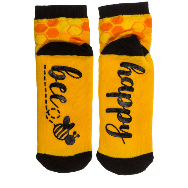 Socks with non-slip sole "Bee happy" Socks with non-slip sole "Bee happy"