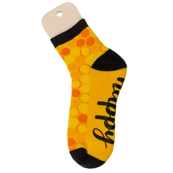 Socks with non-slip sole "Bee happy" Socks with non-slip sole "Bee happy"