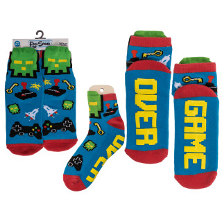 Socks with non-slip sole "Game over"