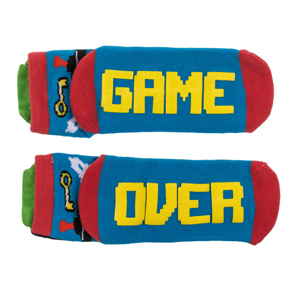 Socks with non-slip sole "Game over"
