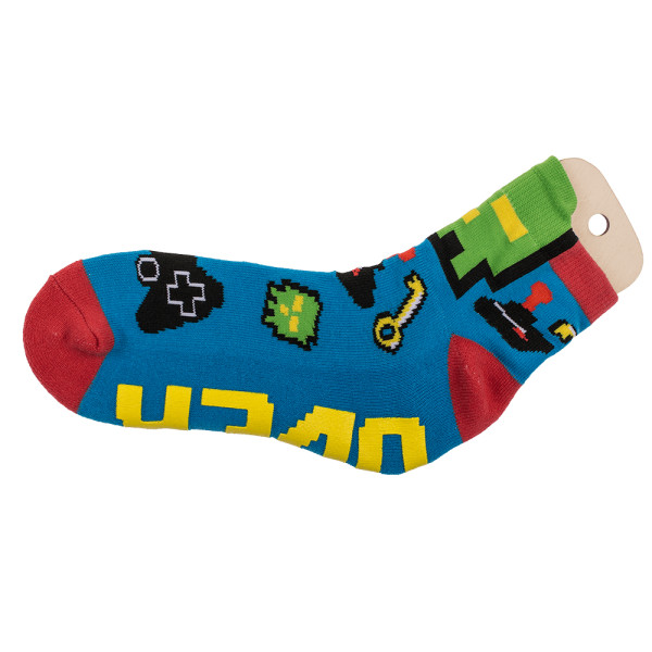 Socks with non-slip sole "Game over"
