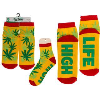 Socks with non-slip sole "High life"
