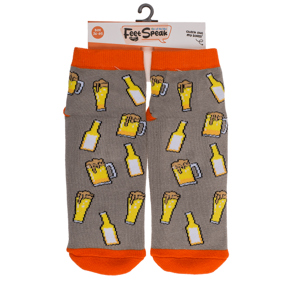 Socks with non-slip sole "Bring beer" Socks with non-slip sole "Bring beer"
