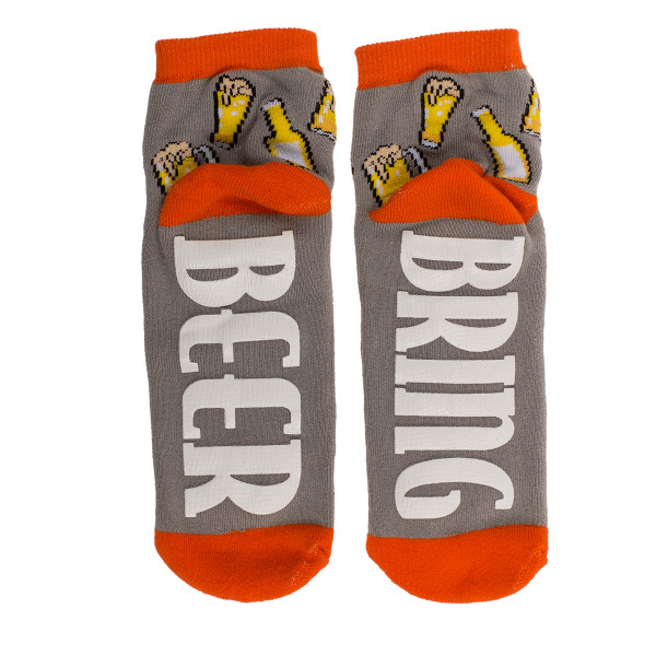 Socks with non-slip sole "Bring beer" Socks with non-slip sole "Bring beer"