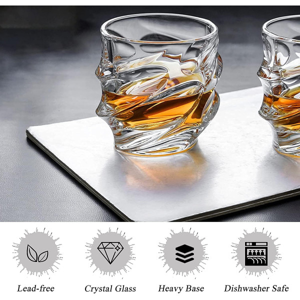 Crystal carafe and 6 glass set "OPULENT ELEGANCE"